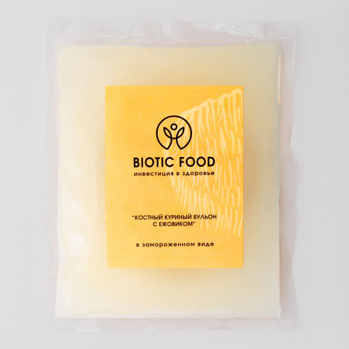 Костный куриный бульон с ежовиком в замороженном виде - Костные бульоны BIOTIC FOOD
